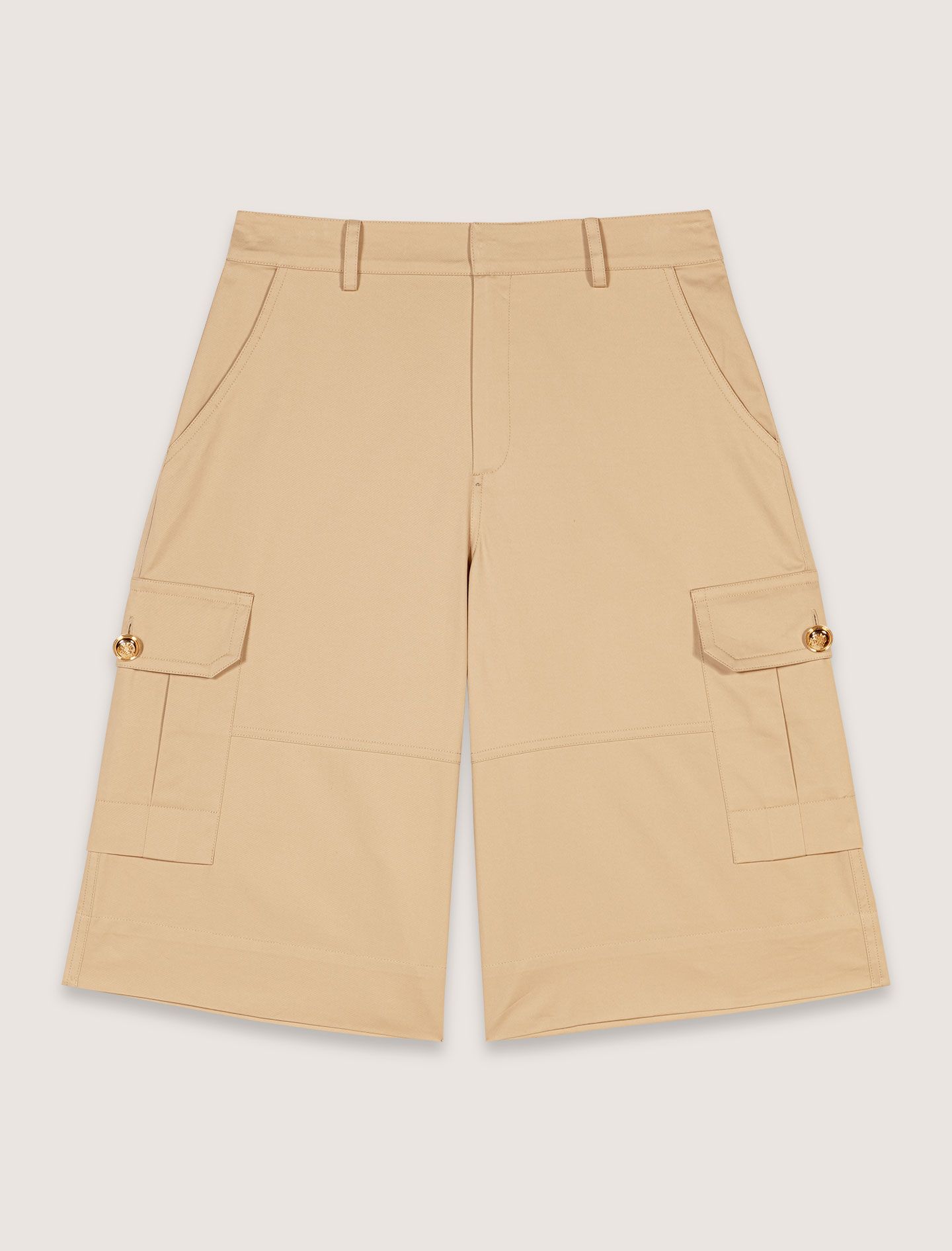 Quần short Bermuda cotton ống rộng
